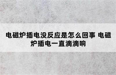 电磁炉插电没反应是怎么回事 电磁炉插电一直滴滴响